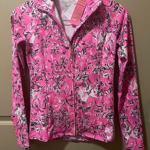 NWT Lilly Pulitzer Set Serena Jacket / Weekender UPF Purrposefully Pink Plumeria